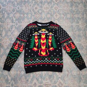 Killstar Alien Christmas Sweater, Unisex Size S